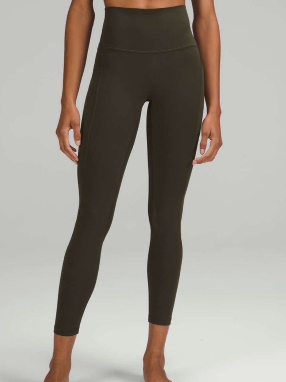 Lululemon Align High-Rise Pant 25" Pockets Dark Olive Size 4